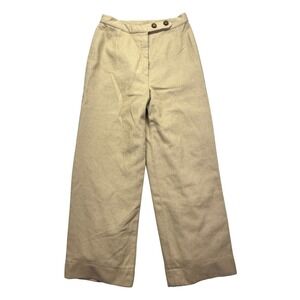 Dudley Wool Blend Wide Leg Trousers High Waist Career Casual Pants Sz 8 Fits 24"